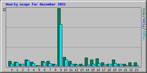 Hourly usage for December 2021